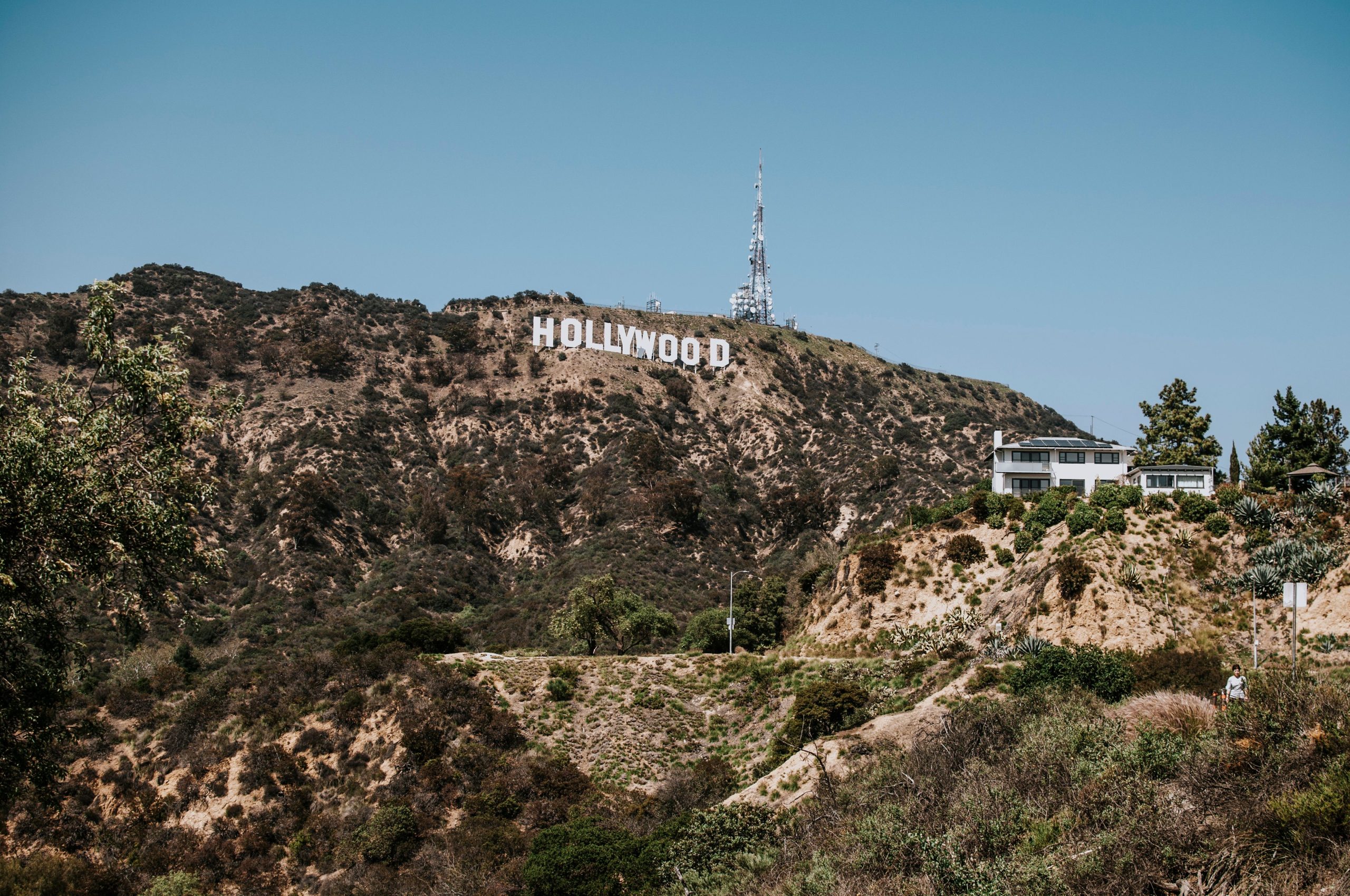 Vue panoramique du panneau Hollywood à Los Angeles